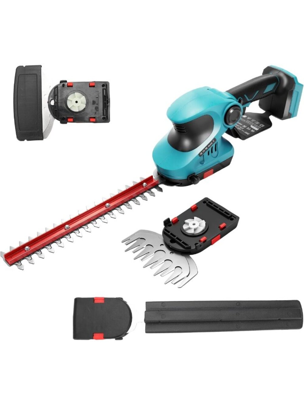 2-in-1 Cordless Hedge Trimmer & Grass Shear - Brushless, Lightweight, Garden